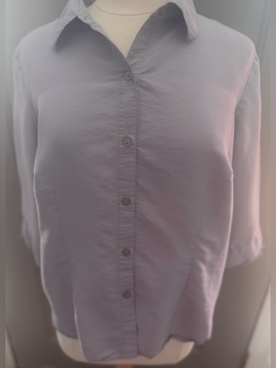 Coldwater Creek Tops - Lavender Button-Up Collared Shirt by Coldwater Creek